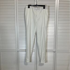Wehilion Vintage Ivory Flat-front Slim Fit Formal Pants Mens S